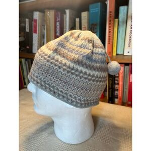 Merkley Authentic Headwear Wool Blend Fair Isle Pom Beanie Hat